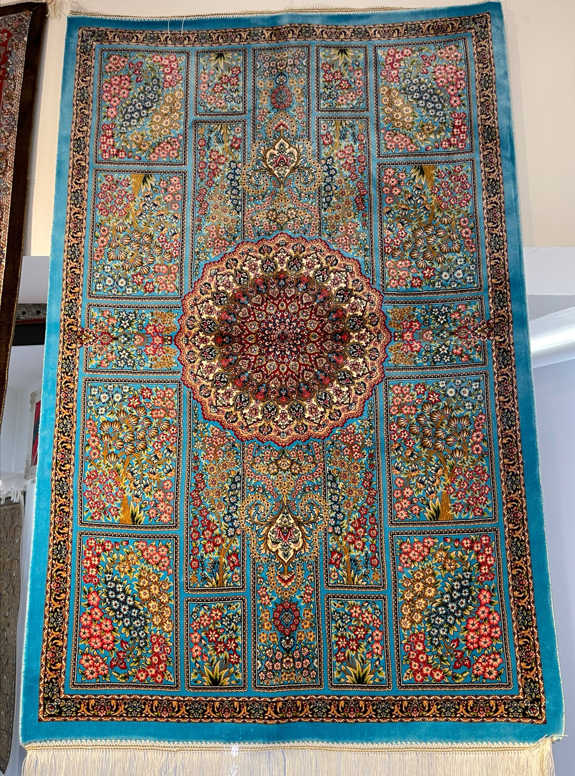 سجاد الايراني - باغ نظر 110  فیروزه ای